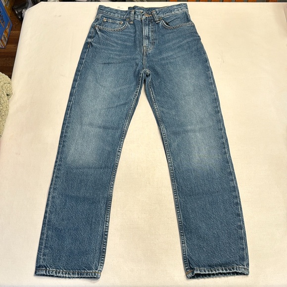 NWT Zara The Straight Cropped In Indigo - Picture 3 of 7